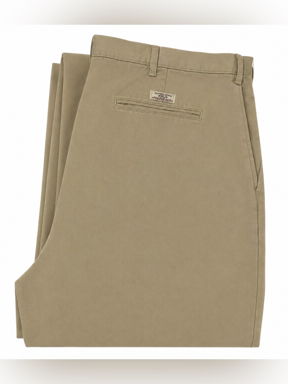 Ralph Lauren Polo Classic Chino Pants Khaki Tan Men’s Size 40x30 Flat Front - Picture 4 of 7